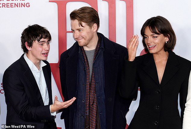 The cast were delighted as they reunited on the red carpet months after filming