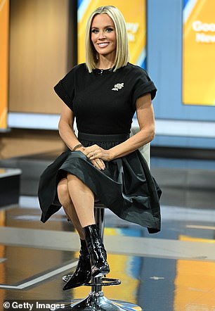 Seen on Good Day New York to promote her beauty line Formless Beauty in February