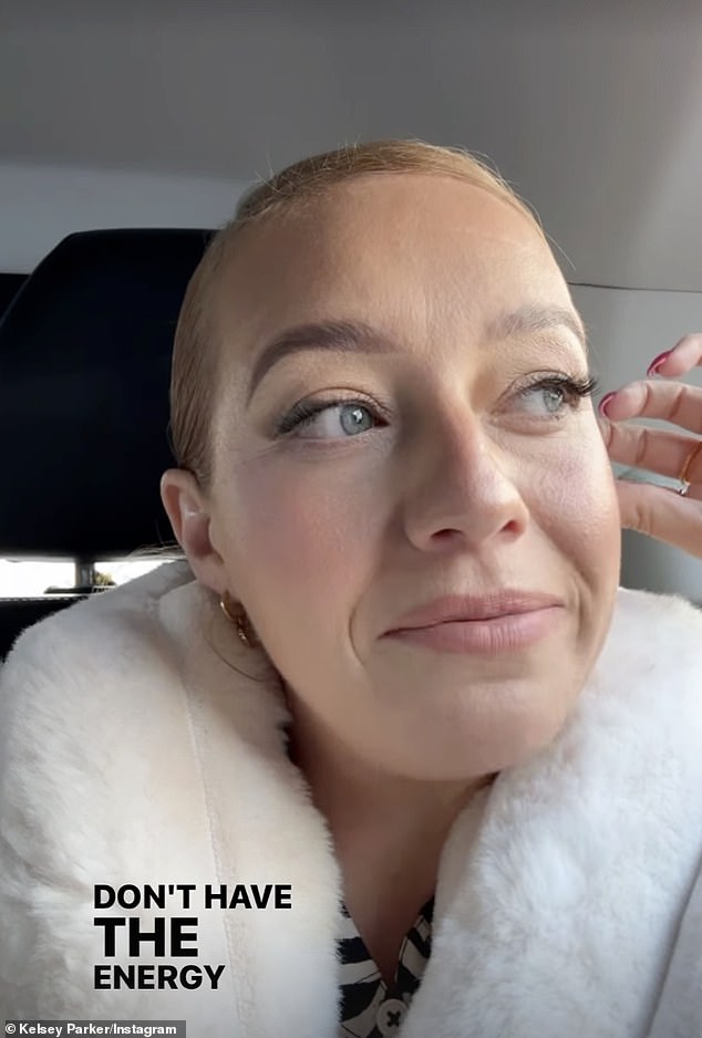 Uploading a video to Instagram on Friday as she headed off to Claridge's Hotel in London for a Christmas event, Kelsey shared her feelings with fans, admitting she could easily talk herself out of going to events