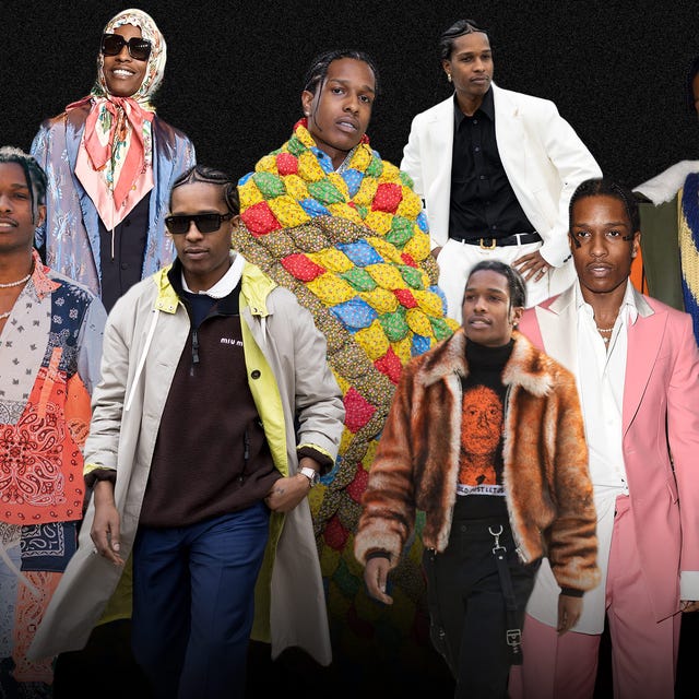 a collage of a$ap rocky's best looks.