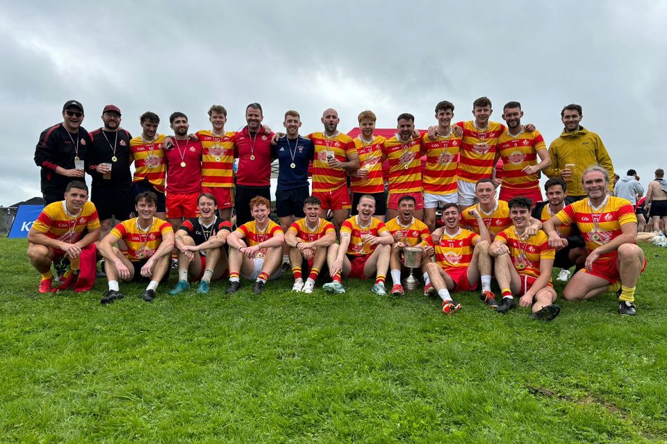 Barcelona Gaels celebrate after winning this year's European Championships against Amsterdam GAC in Rennes
