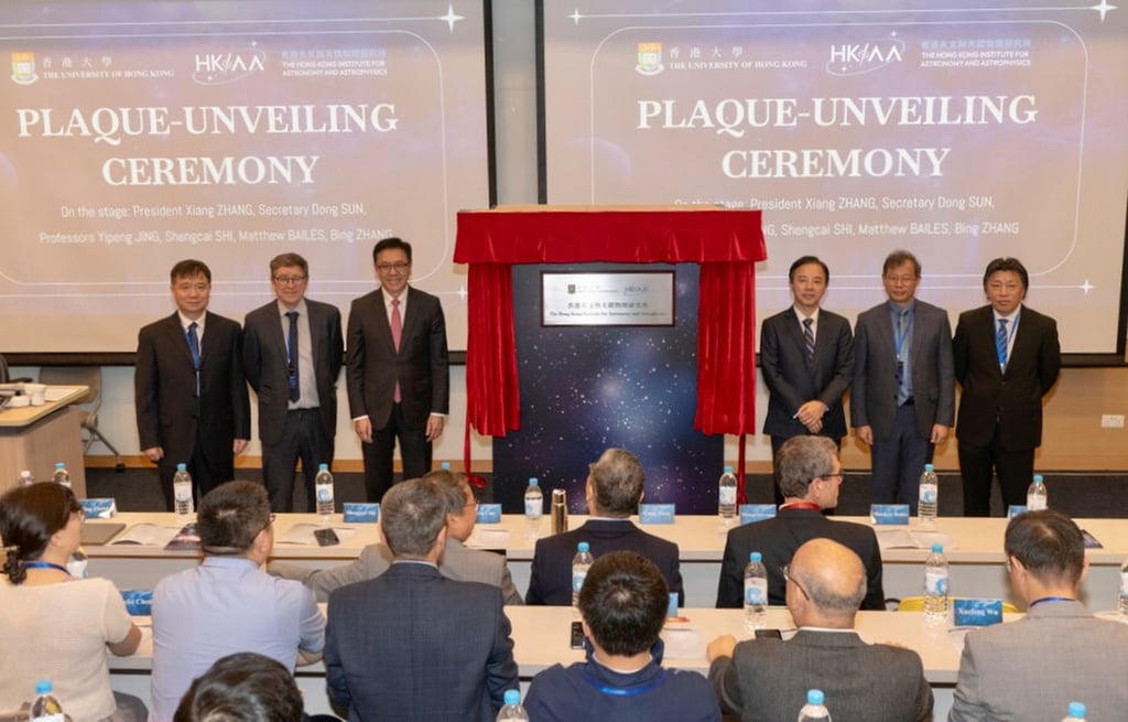 Zhang said he was grateful to his colleagues who were there for the “historic occasion”. Photo: Handout