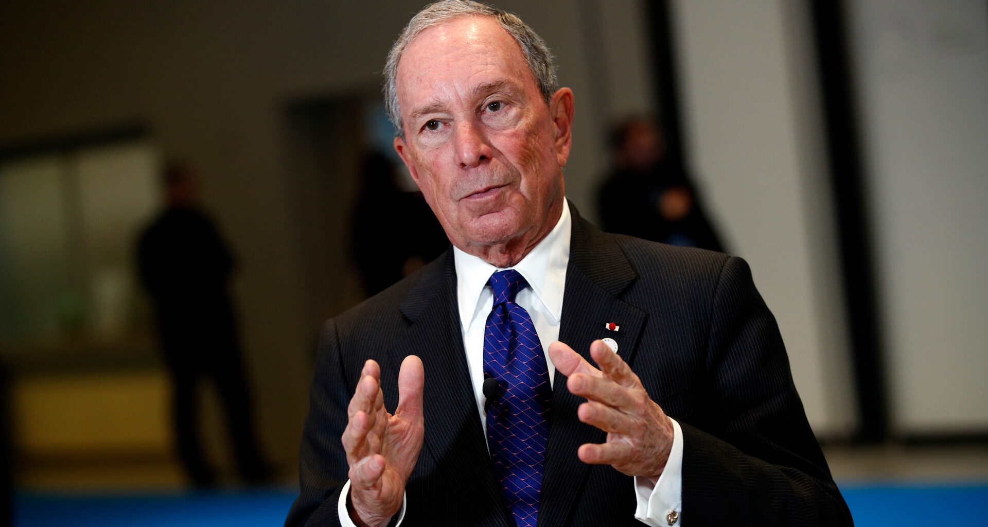 Photo by Christophe Ena/AP/REX/Shutterstock Special envoy to the United Nations for climate change Michael Bloomberg addresses the media at the One Planet Summit, in Boulogne-Billancourt, near Paris, France.