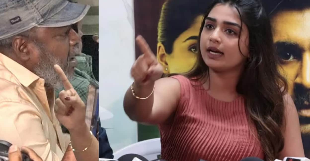 Actor Gouri Kishan during the press meet. Screenshot: YouTube/ Box of Tamil Talks