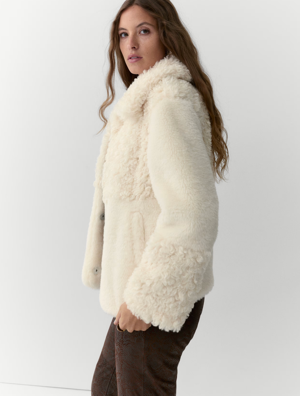 Faux Fur Panelled Coat