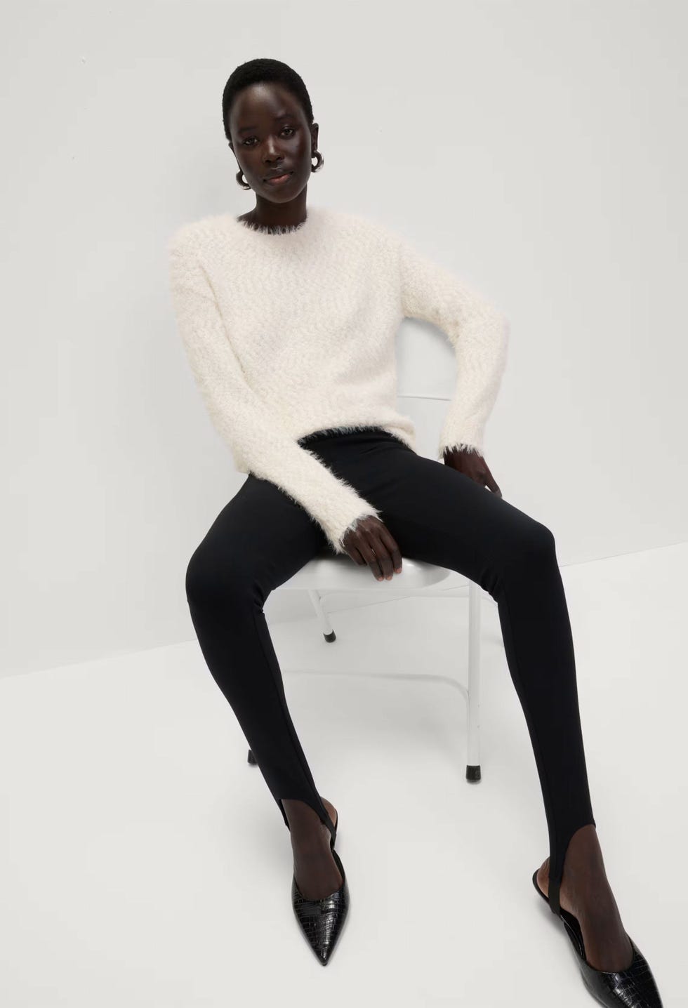 Textured Crew Neck Jumper - Light Natural