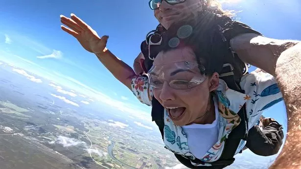 Shona McGarty skydiving