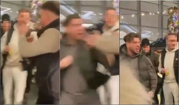 Dougie Joyce and Simon ‘Simey’ McGinley were involved in a scrap in Exchange Square, Manchester