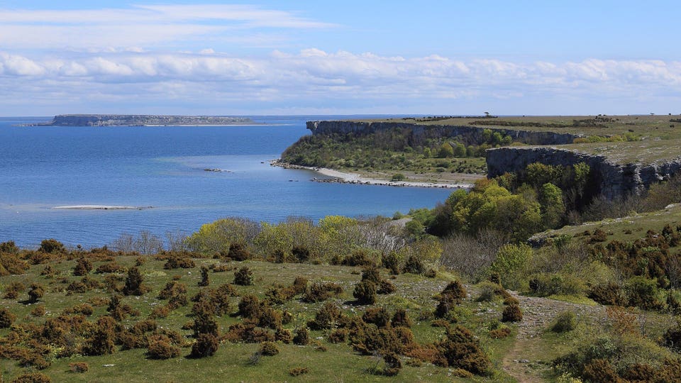 Baltic island of Stora Karlsö, with Lilla Karlsö and Gotland in the distance by Philaweb