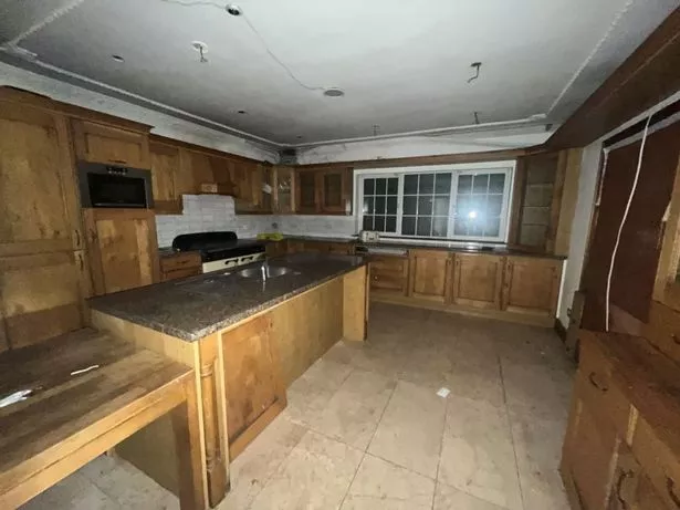 The kitchen in the mansion.