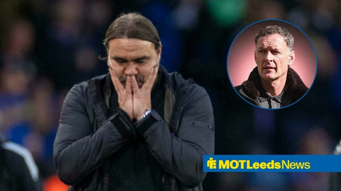 Daniel Farke with Chris Sutton in frame