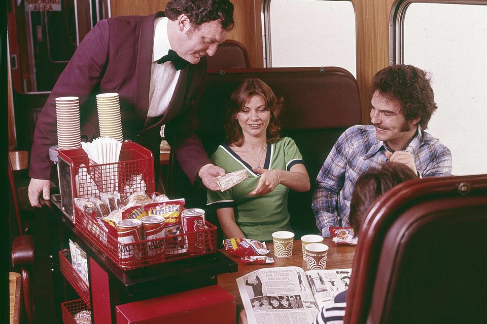 Catering on a 1970s Supertrain. Photo: Irish Railway Record Society