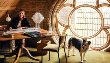 A former mission hall in London transformed into a textile designer's creative headquarters