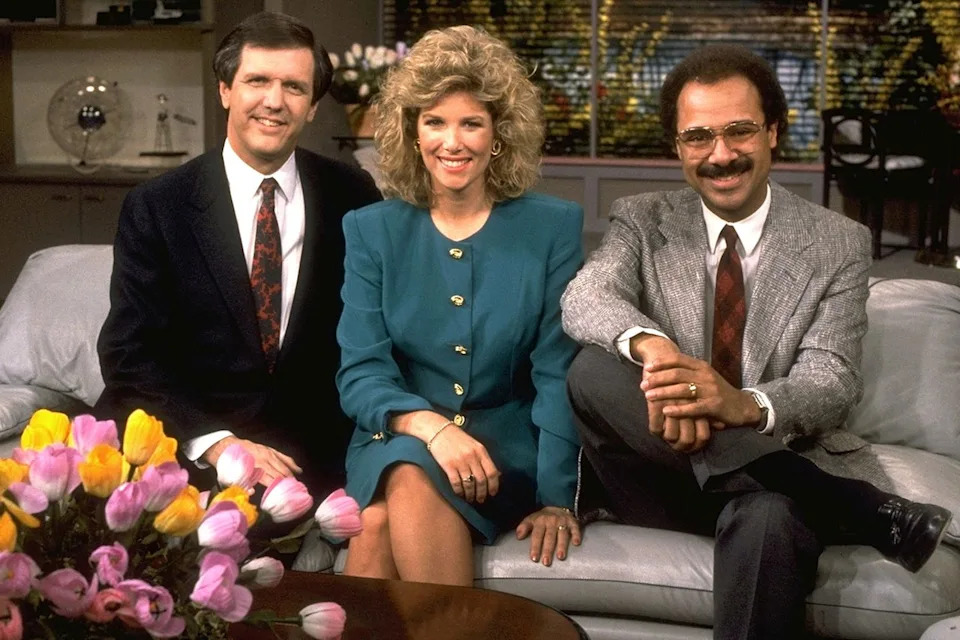 Brent Petersen/Disney General Entertainment Content/Getty From Left: Charles Gibson, Joan Lunden and Spencer Christian on 'Good Morning America' in 1989