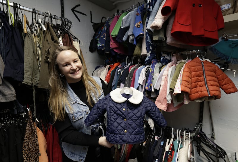 Jessica Lagreid in the children's section of Change Clothes shop on Thomas Street, Dublin. Photograph: Nick Bradshaw