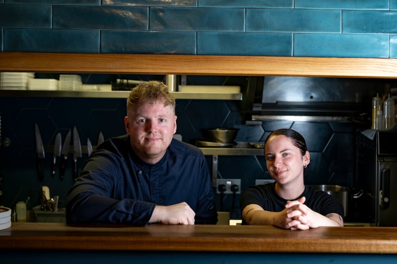 Daróg chefs Stiofán Feeney and Chloe O'Shea. Photograph: Ciarán MacChoncarraige