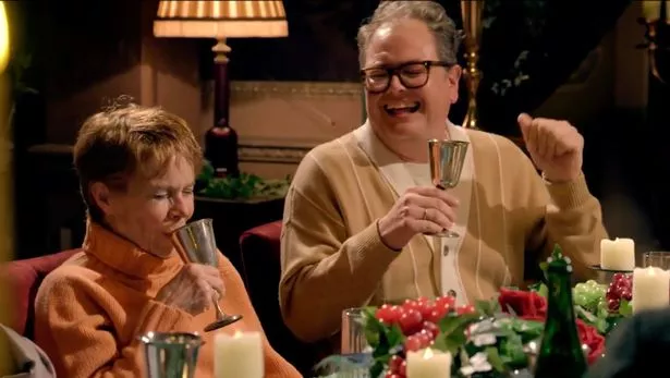 Alan Carr "murdered" Celia Imrie on The Celebrity Traitors