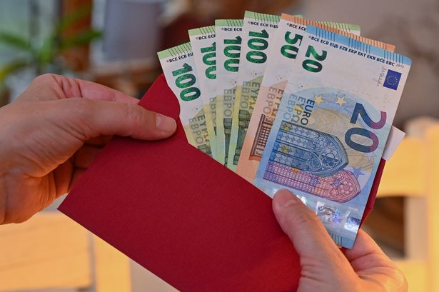 Euro money notes in a red envelope (file photo)
