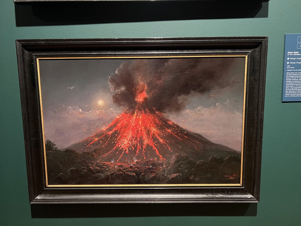 Merapi, Eruption by Night by Indonesian artist, Raden Saleh, 1865, that reflected the influence of the romantic and orientalist trends in his art during his stay in Europe in the mid-19th century. — Picture by Opalyn Mok