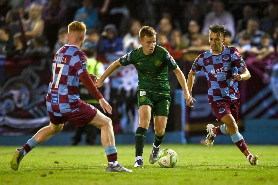 Brandon Kavanagh, centre, has left St Patrick's Athletic for Drogheda United, while Darragh Markey, right, has joined Derry City from Drogheda. Photo: Ramsey Cardy/Sportsfile