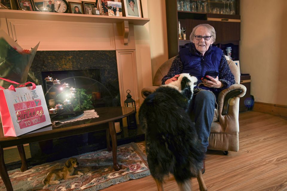 Anna Downing’s house in the Black Valley was the last house to be connected to electricity in the 1970s, and the first house to receive state of the art fibre-optic broadband, 50 years later. Photo by Valerie O'Sullivan. 