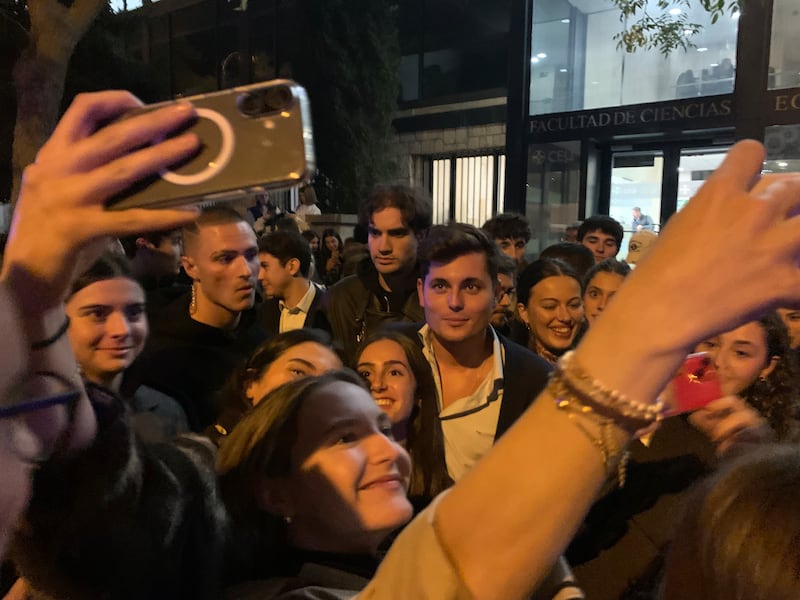 Vito Quiles, a Spanish far-right activist compares himself to Charlie Kirk. Photograph: Guy Hedgecoe