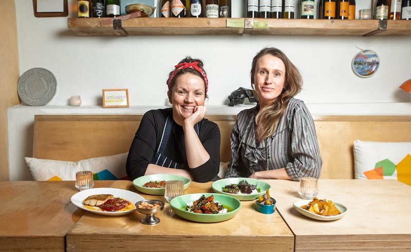 Rebeca Recarey Sanchez and Barbara Nealon of Saint Francis Provisions. Photograph: John Allen