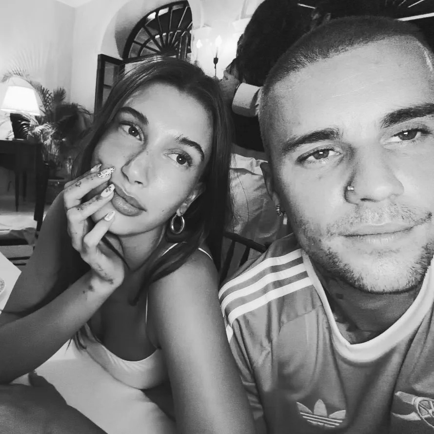 The “Sorry” singer also posted a black-and-white selfie of him and Hailey on Tuesday. Instagram/Justin Bieber