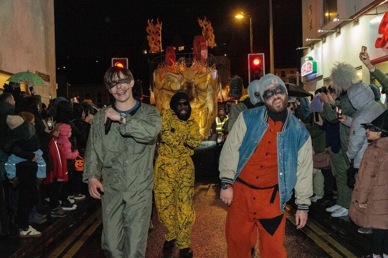 Mmbers of the Craic’d Up hip-hop group.