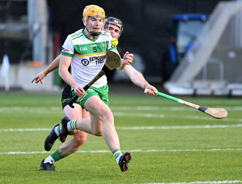 Bride Rovers' Conor Hazelwood breaks from Castlelyons' David Morrison. Picture: Eddie O'Hare