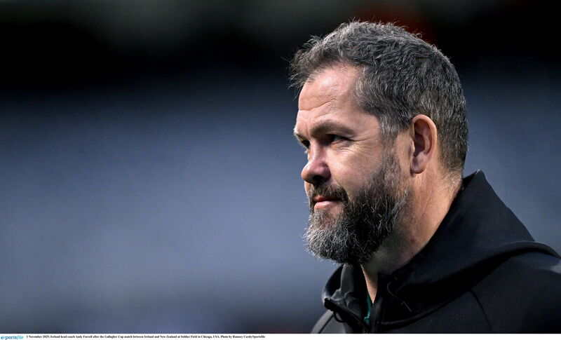 Ireland head coach Andy Farrell. Pic: Ramsey Cardy/Sportsfile