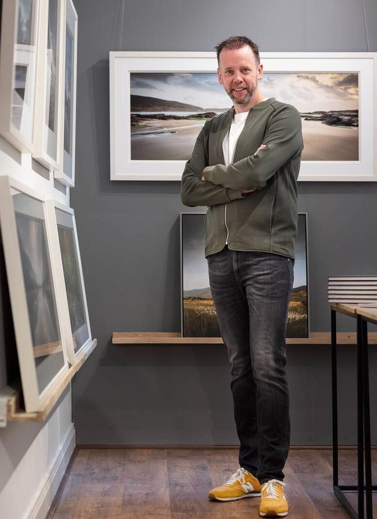 Norman McCloskey in his gallery in Kenmare. 
