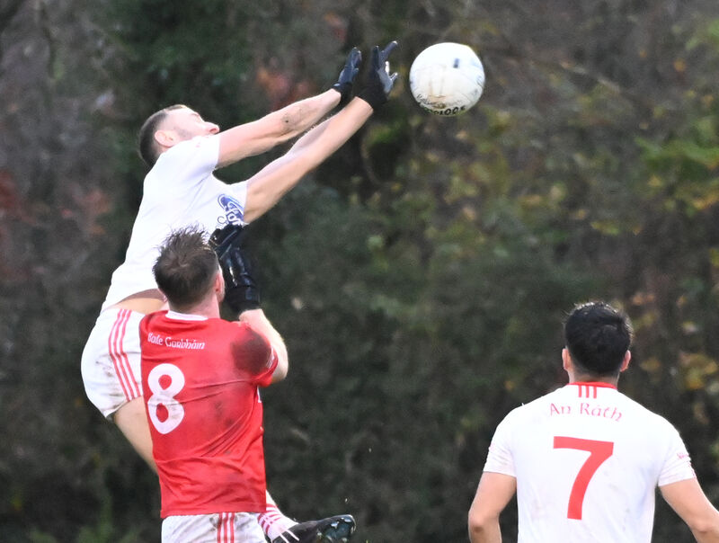 Charleville's Brian O'Connell gets above Ballygarvan's Piaras O'Halloran. Picture: Eddie O'Hare