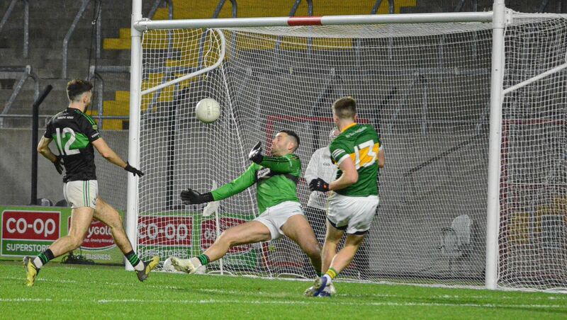 Clonmel Commercials' Colman Kennedy fires a goal against Nemo in 2022. Picture: Howard Crowdy