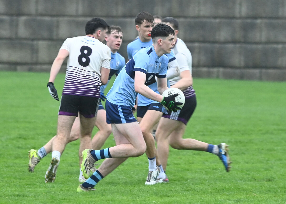 Clonakilty's Éanna Déiseach sidesteps Paddy Collins of Skibbereen in Rosscarbery. Picture: Martin Walsh