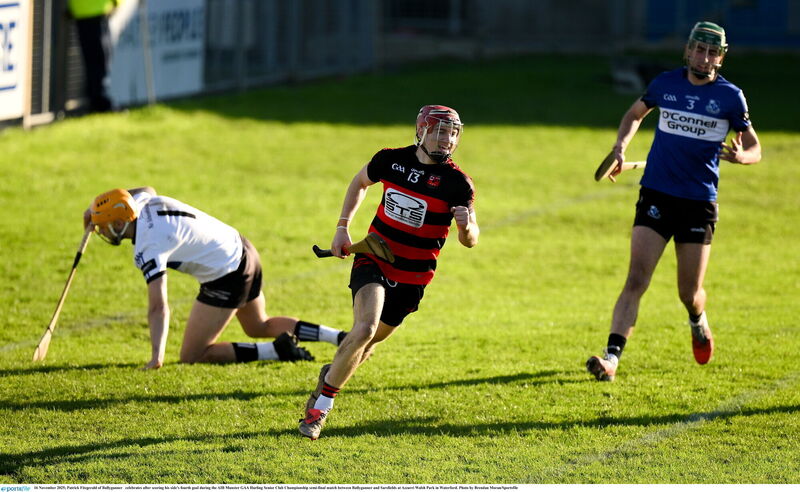 Patrick Fitzgerald of Ballygunner celebrates after scoring his side's third goal. Picture: Brendan Moran/Sportsfile