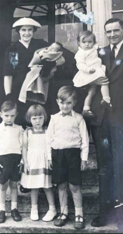 The Groeger family at Moores Hotel in Cork city in 1950