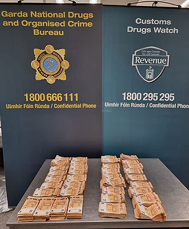 Cash recovered as part of Operation Destabilise. Picture: An Garda Siochana/PA Wire