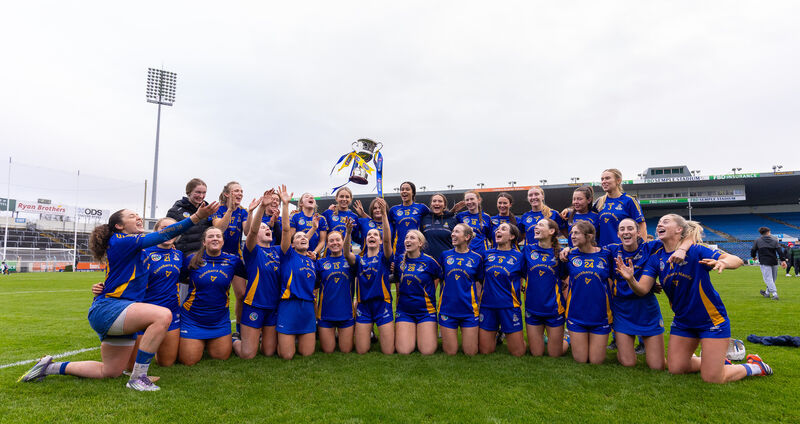 St Finbarr's celebrate with the cup. Picture: INPHO/Tom O'Hanlon