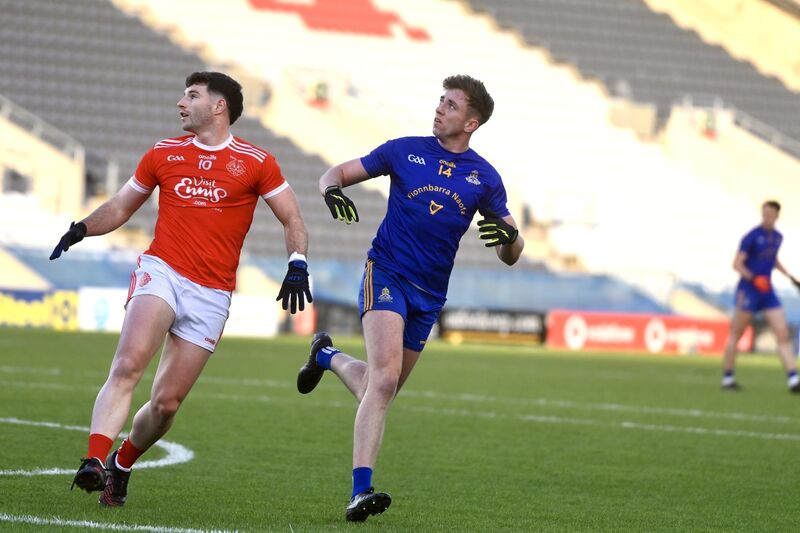  Ethan Twomey watches his kick go over for a point from play for St Finbarr’s. Picture: Larry Cummins