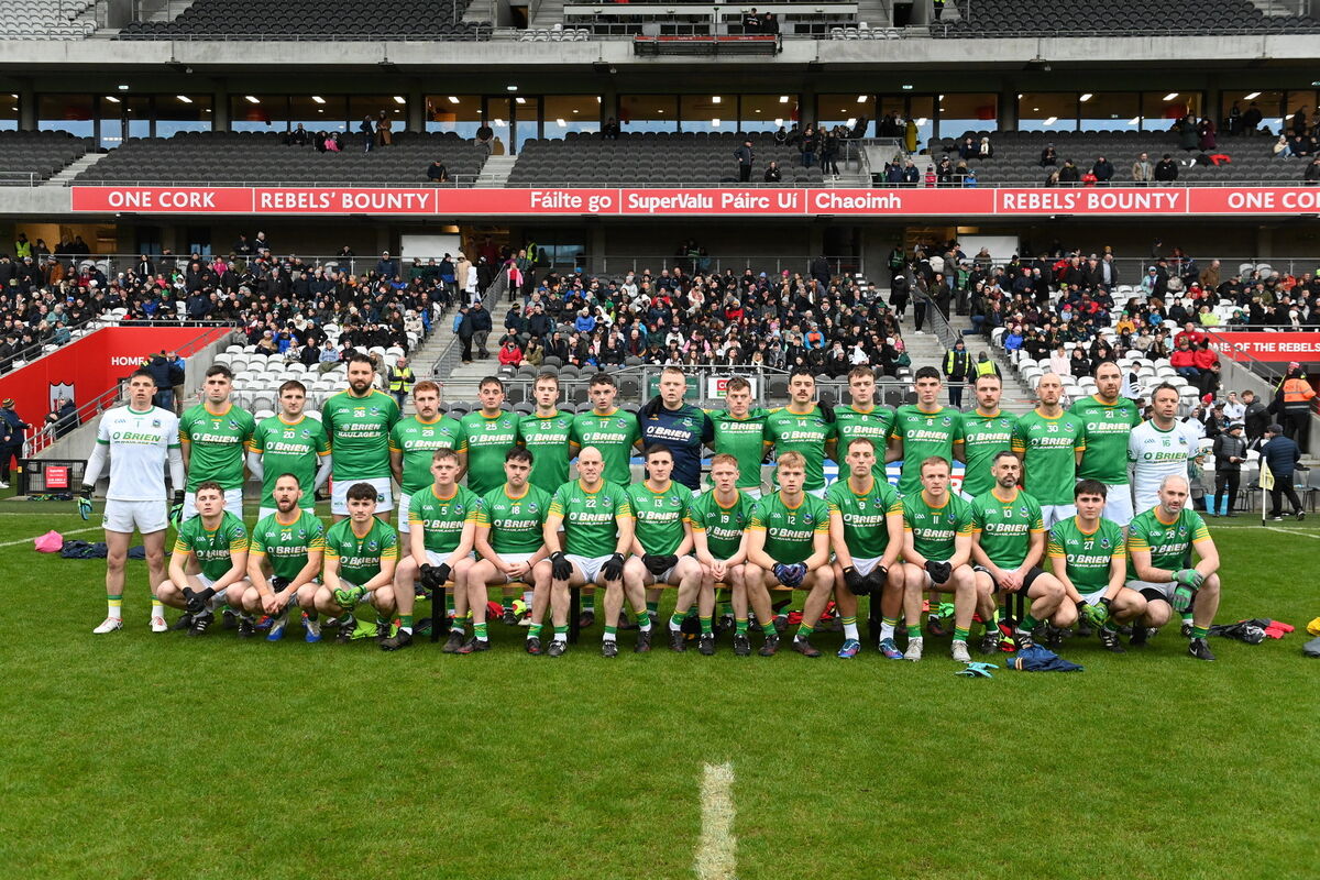 Kilmacabea before the McCarthy Insurance Group Cork County Junior A Football Championship final at SuperValu Pairc Ui Chaoimh. Pic: Larry Cummins