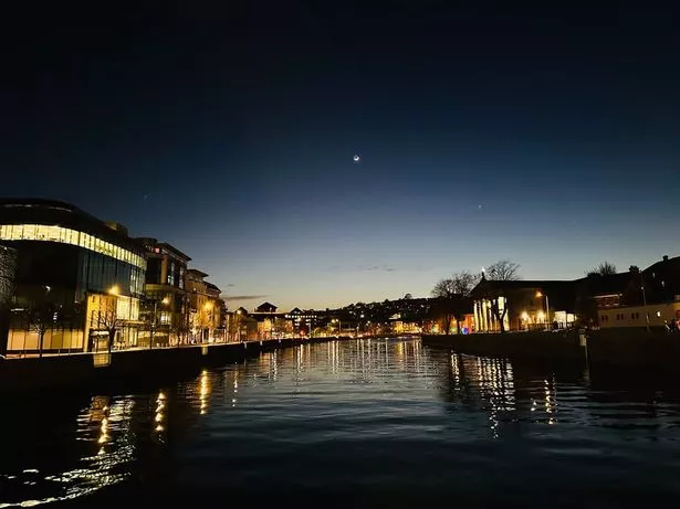 Cork city by night