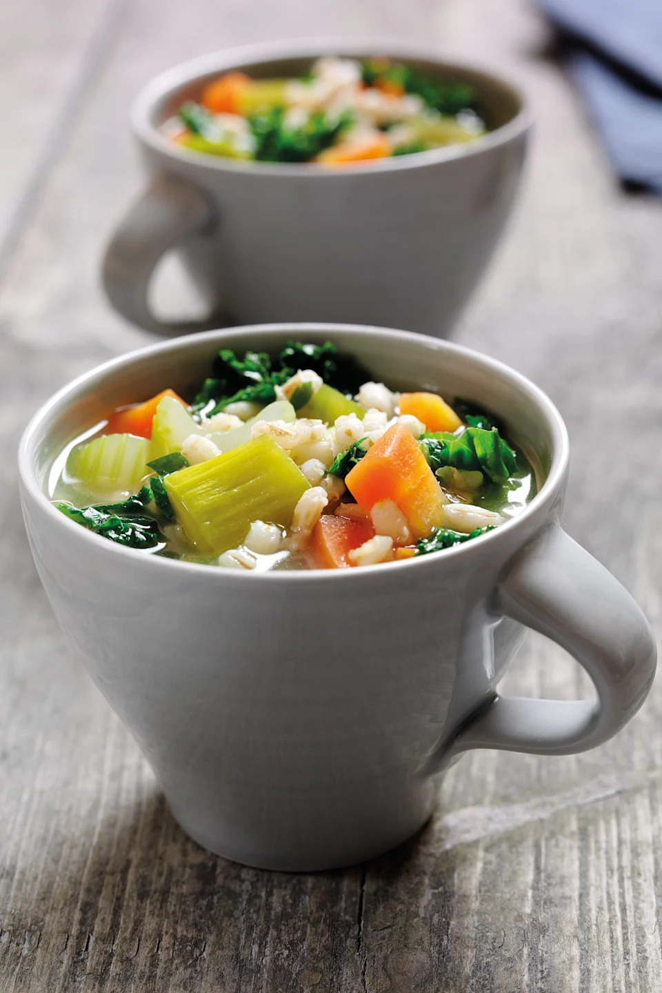 A bowl of this hearty kale and barley soup is proof that leftovers can be pure magic (Discover Great Veg)