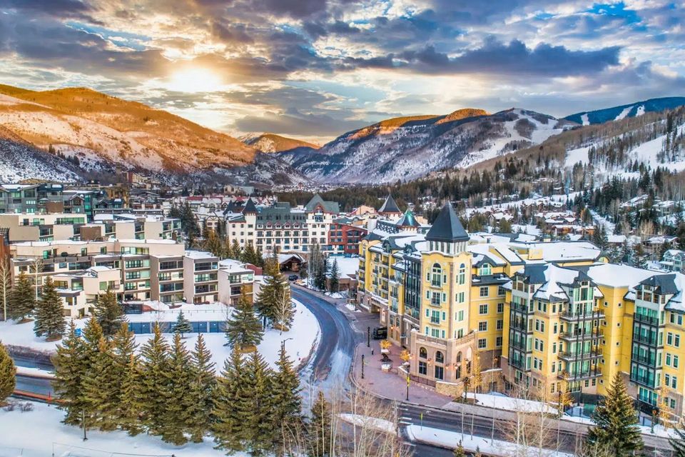 The town of Vail is home to the legendary Back Bowls and Blue Sky Basin