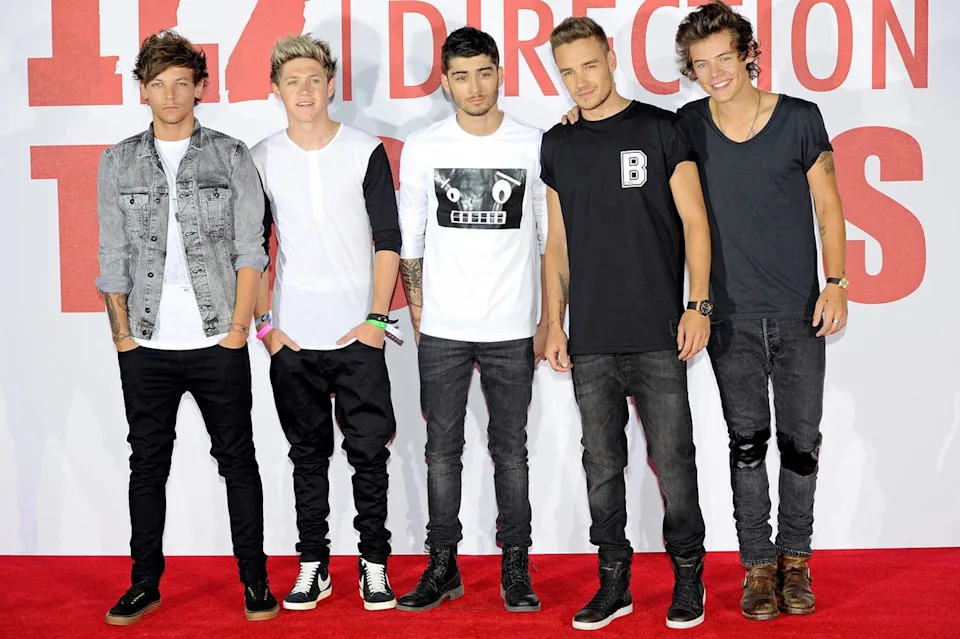  Dave M. Benett/WireImage Louis Tomlinson, Niall Horan, Zayn Malik, Liam Payne and Harry Styles of One Direction in 2013