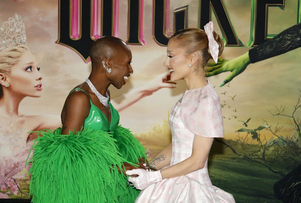 Cynthia Erivo and Ariana Grande at Los Angeles premiere of 'Wicked'