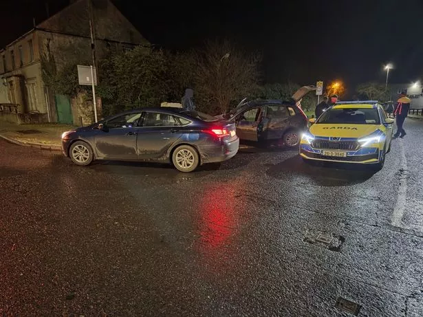 The scene of the collision