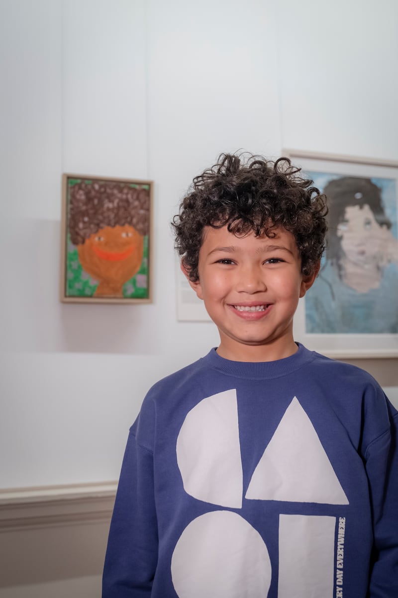 Guorui Sui (11) was selected as the overall winner of the AIB Young Portrait Prize. Photograph: Niamh Barry