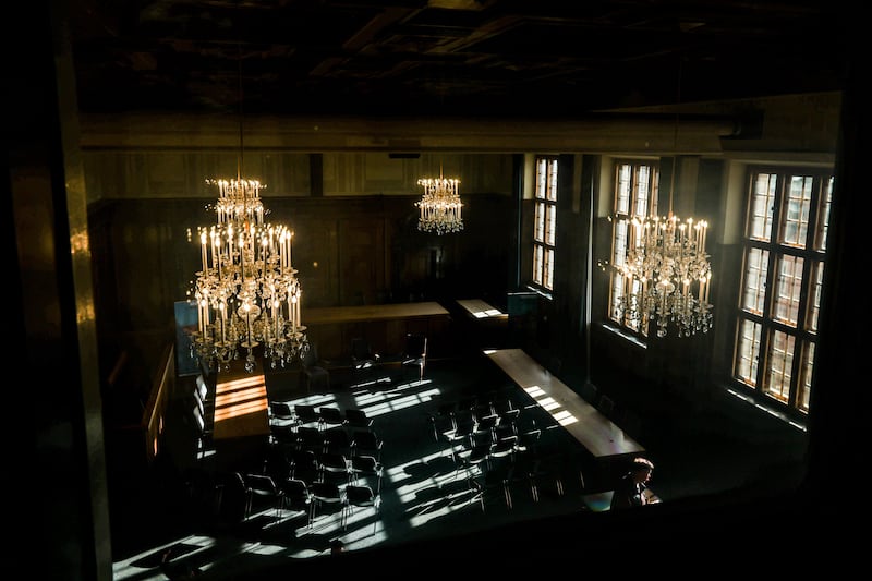 Courtroom 600 in the Nuremberg Palace of Justice. Photograph: Filip Singer/EPA