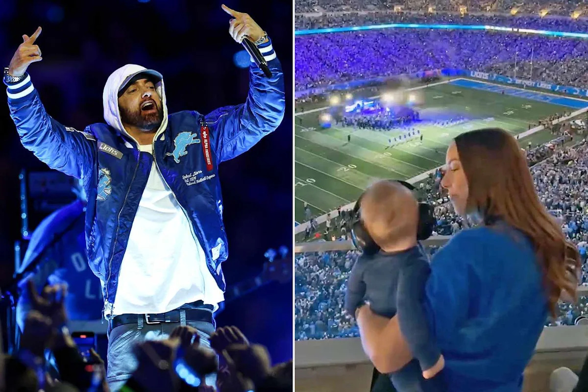 Eminem's Daughter Hailie Jade Posts Sweet Video of Son Elliot Watching His Grandpa Perform at Thanksgiving Halftime Show